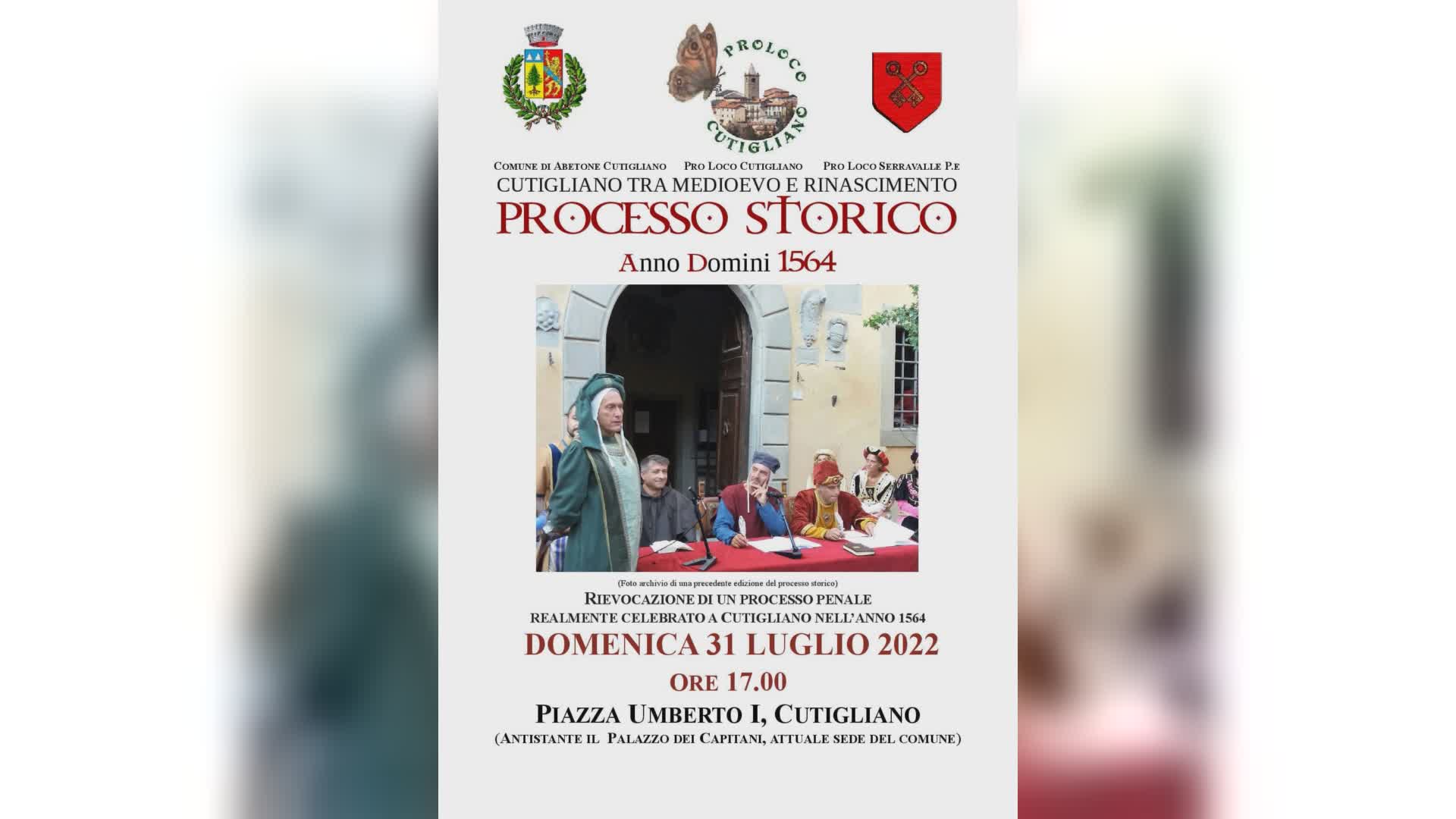 Domenica, processo storico a Cutigliano