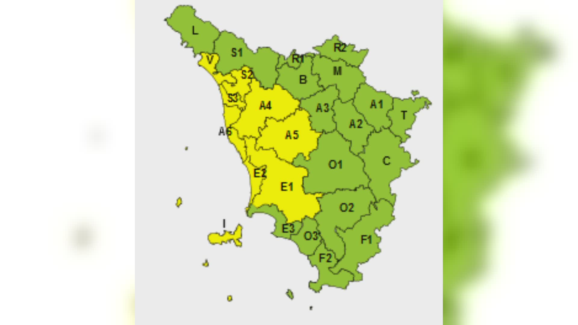 Meteo: codice giallo per mercoledì 31 agosto