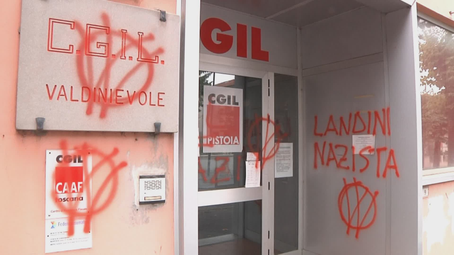 Montecatini: atto vandalico alla sede Cgil