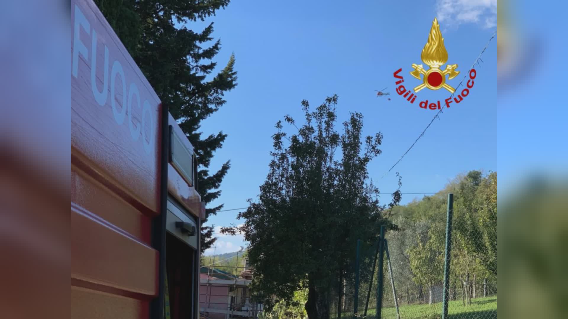 Montale: incendio di bosco