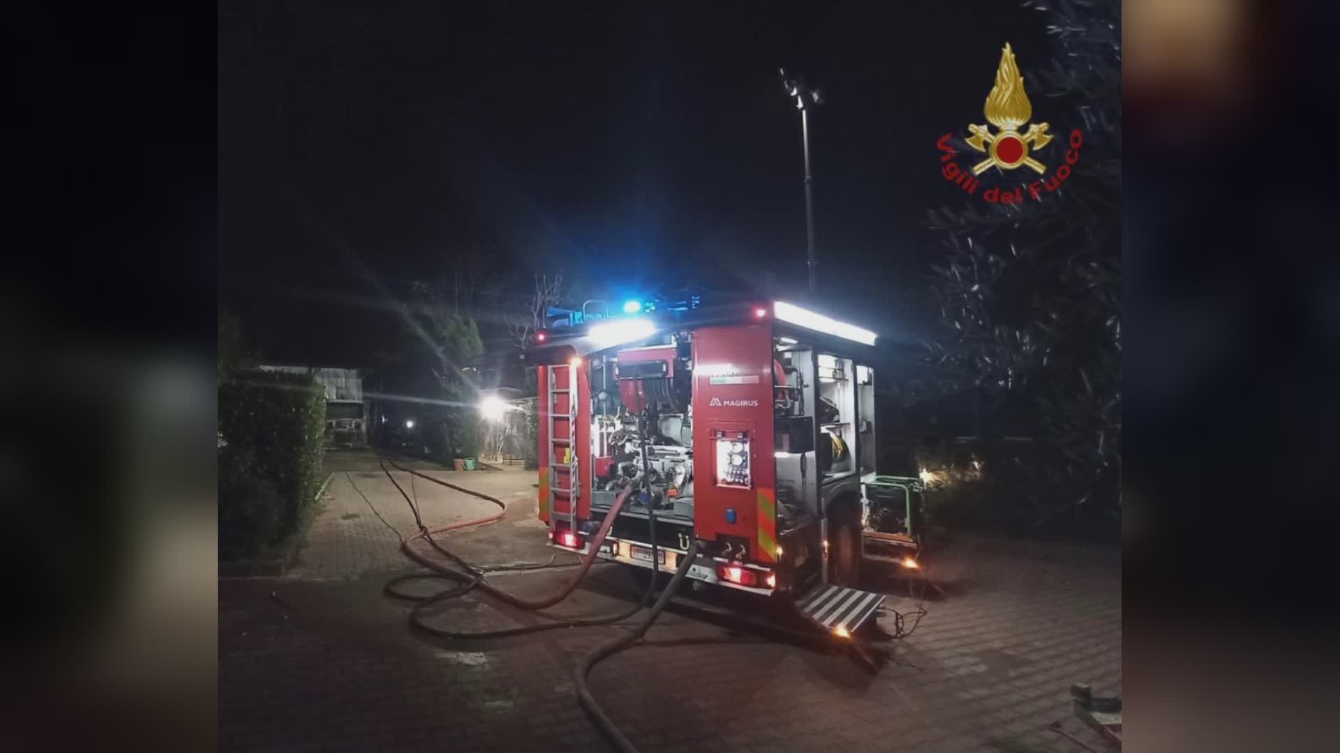 Incendio rimessa a Chiazzano