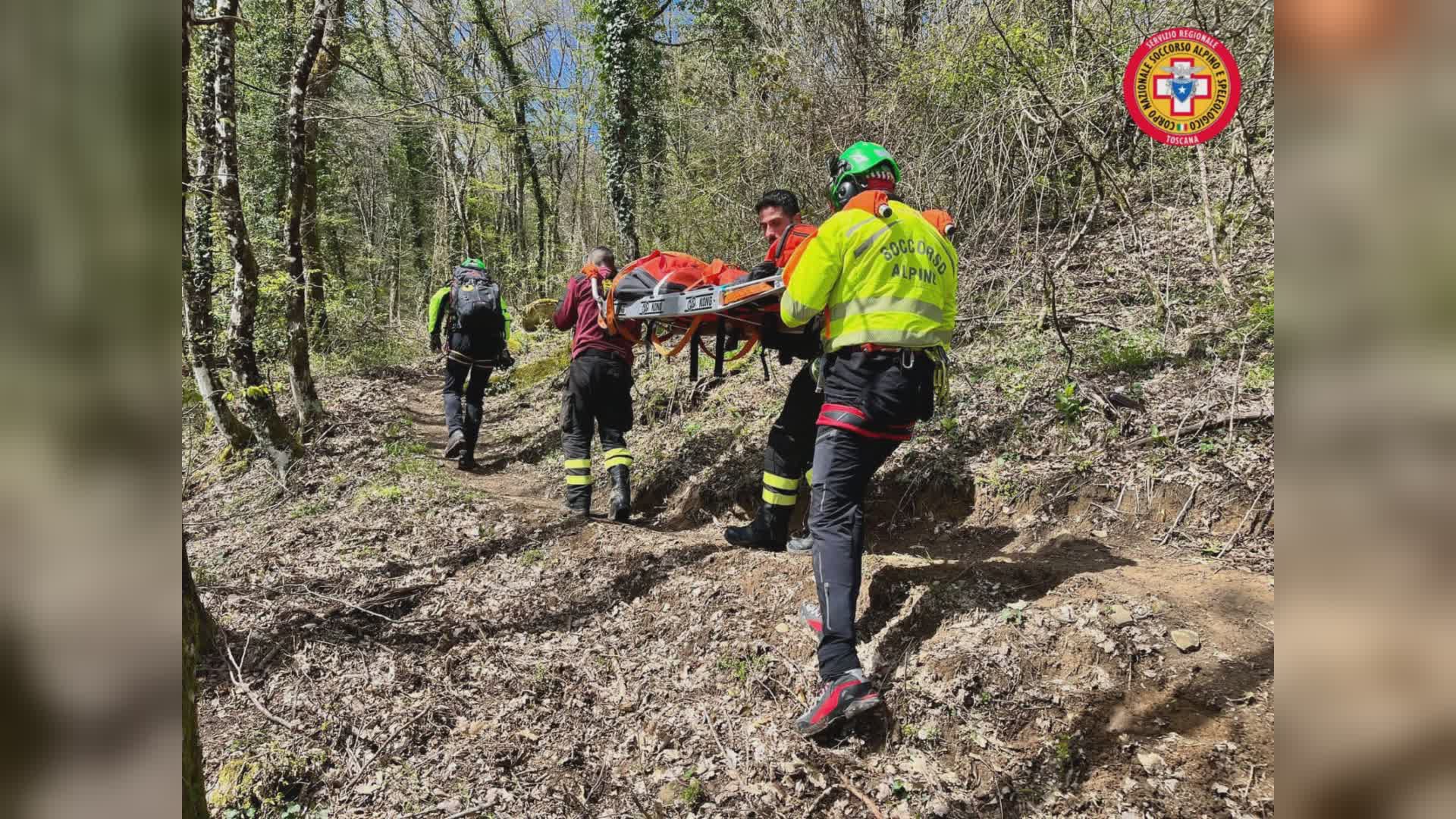 Abetone: Soccorso Alpino e Speleologico Toscana a persona