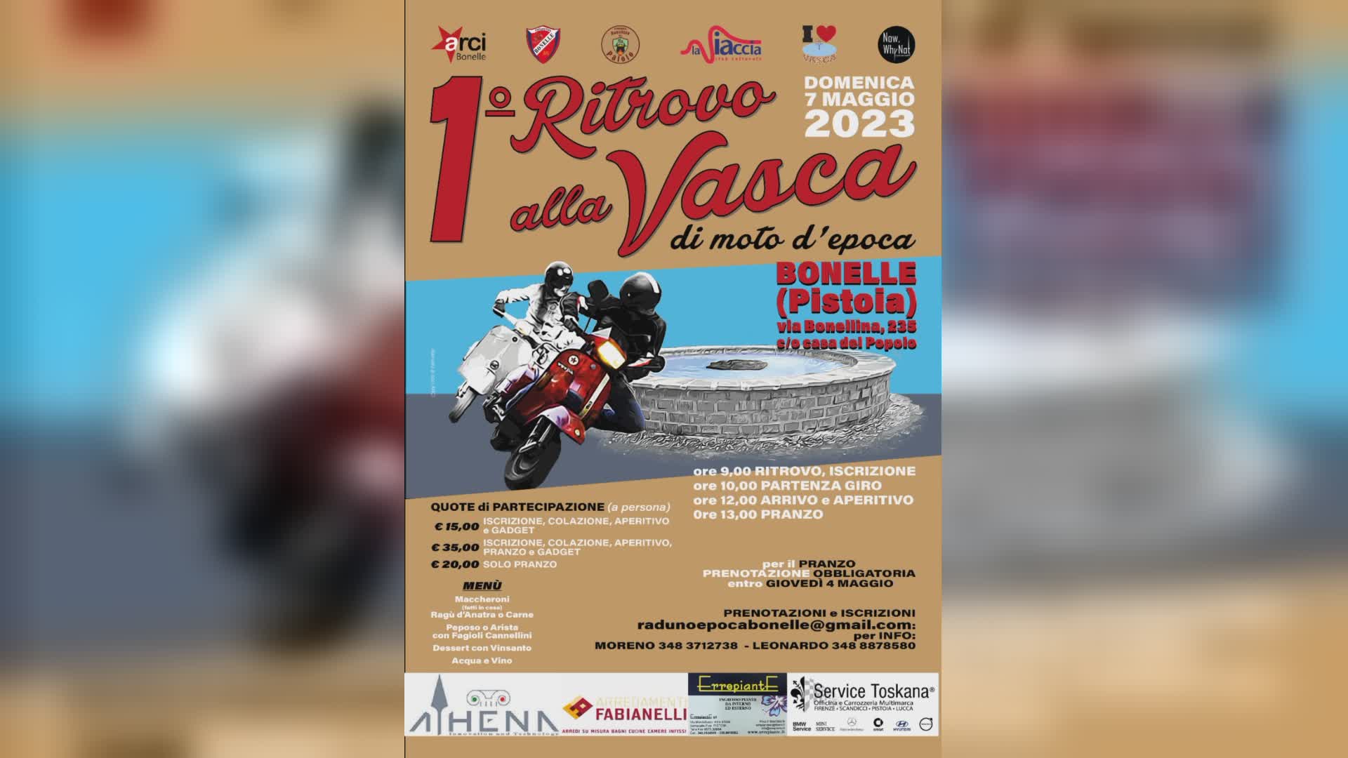 Bonelle: 1° ritrovo alla Vasca per Moto d'epoca