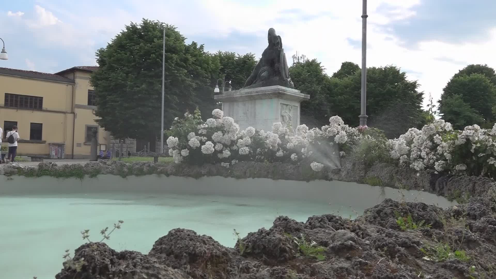 Pistoia. Riaccese le fontane di piazza San Francesco