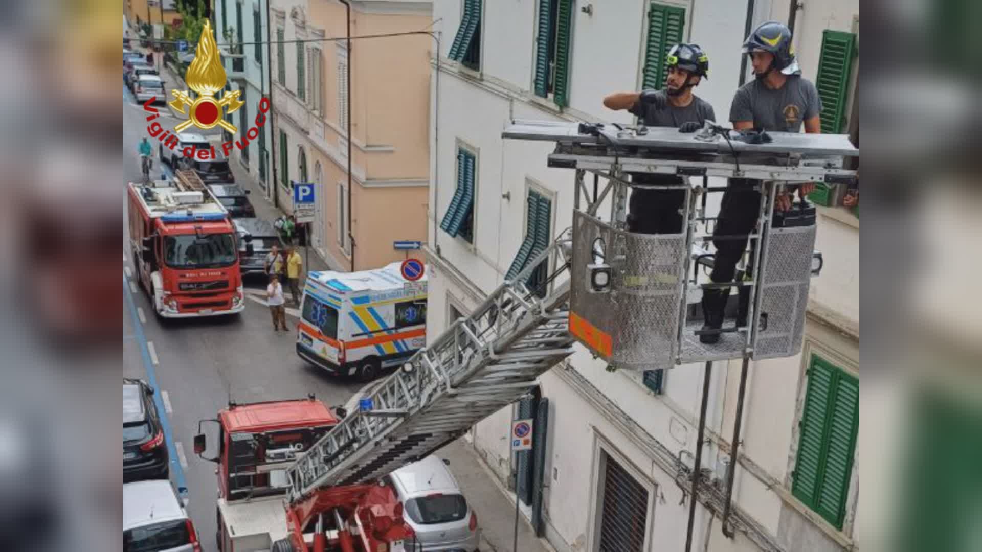 Intervento dei vigili a Montecatini terme