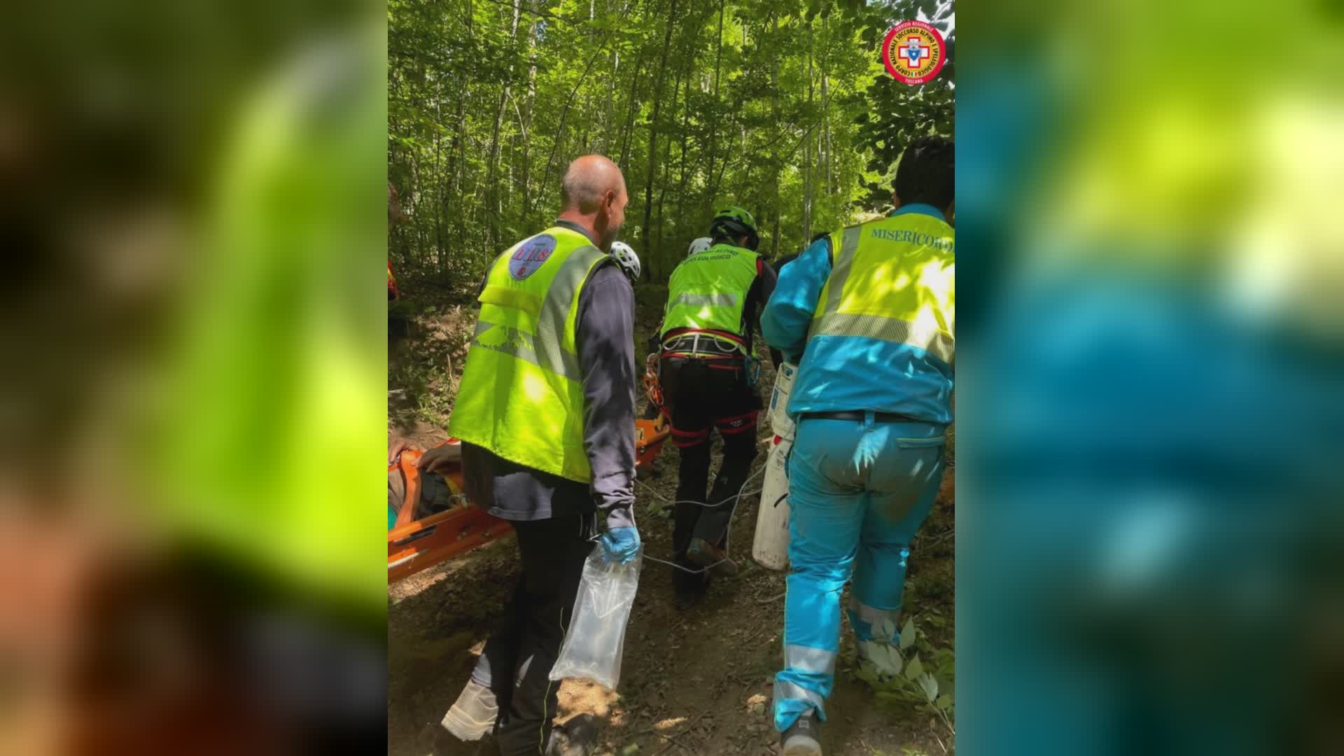 Uomo soccorso sulla montagna pistoiese