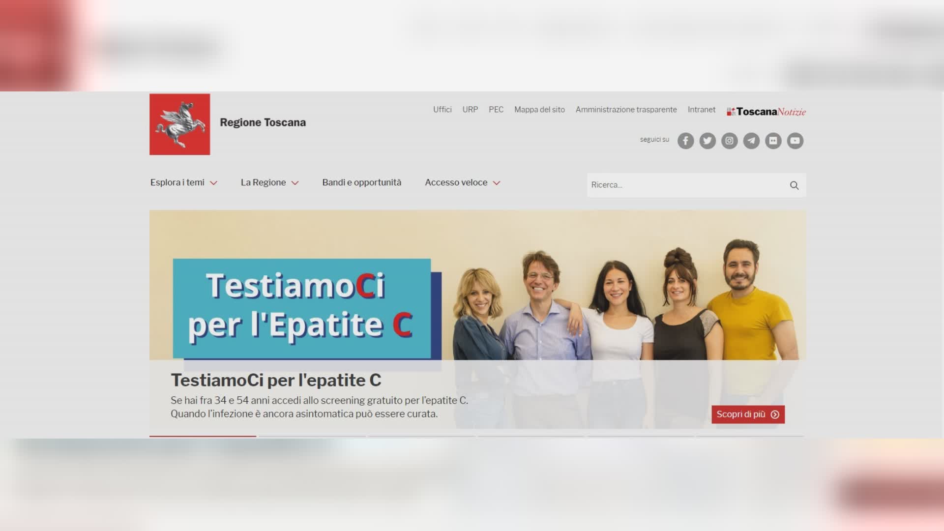 Epatite C, screening gratuito