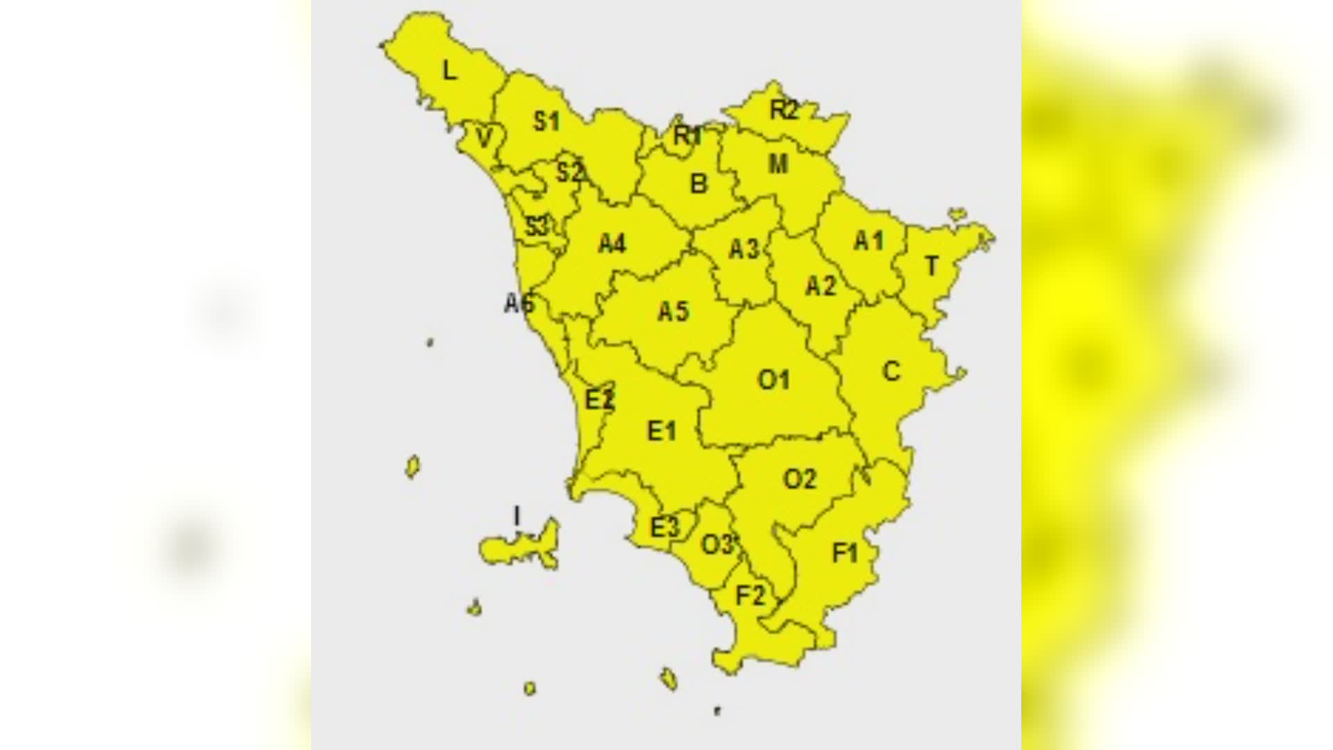 Piogge e temporali, codice giallo fino alle 8 di sabato 23