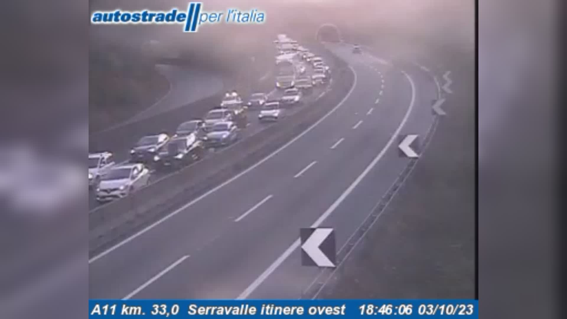 Incidente in autostrada A11