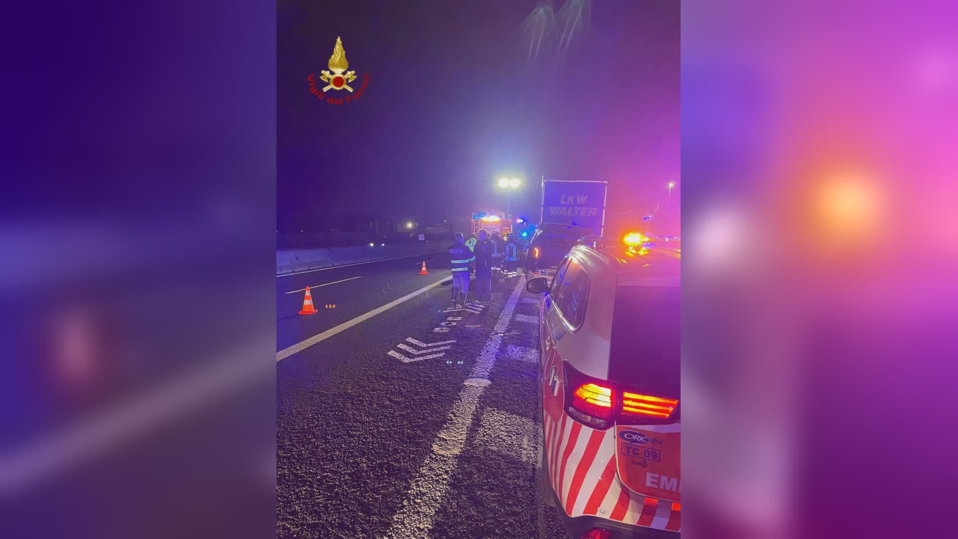 Autostrada incidente mortale