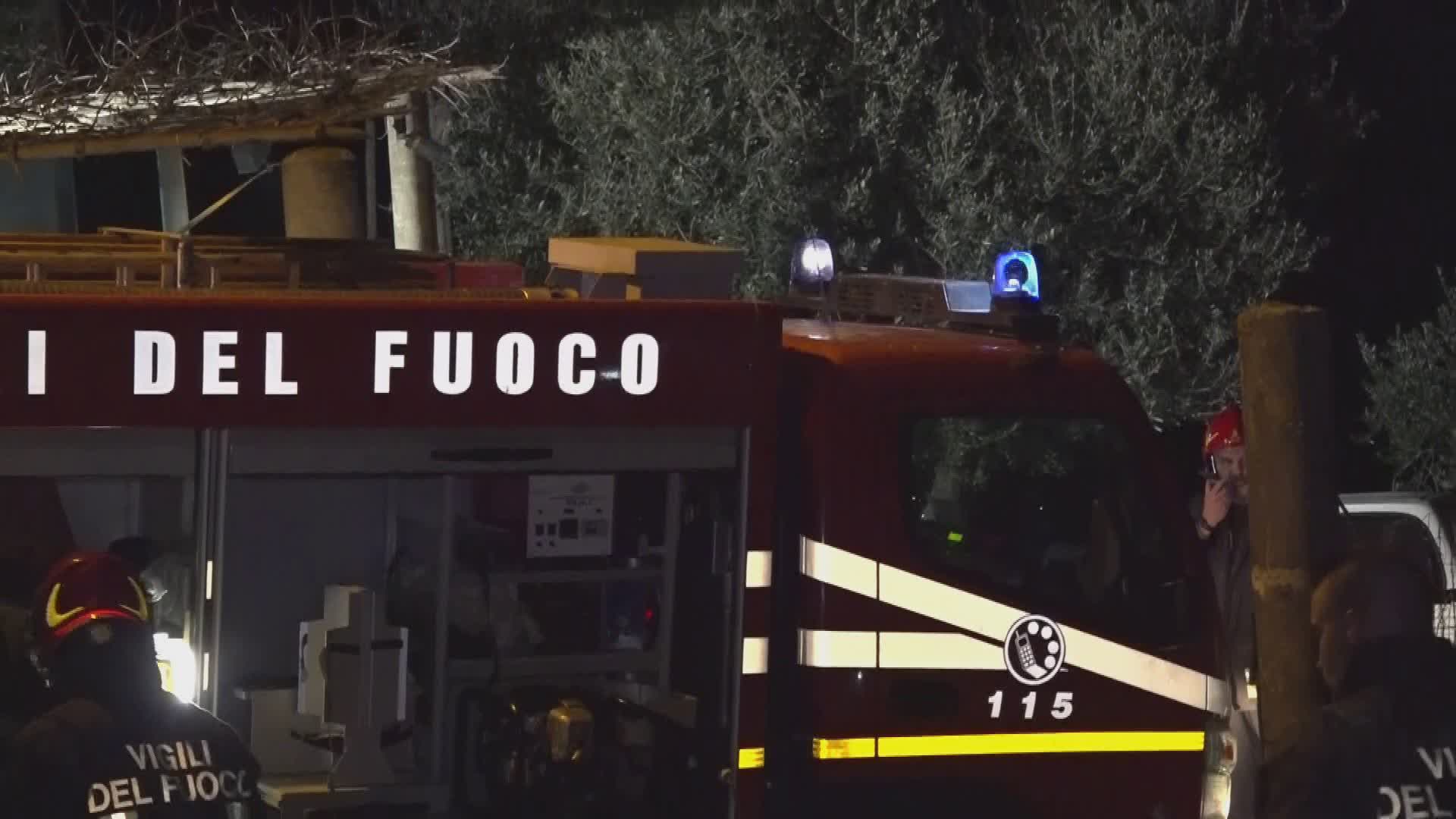 Pistoia - Incendio in una palazzina a Piazza