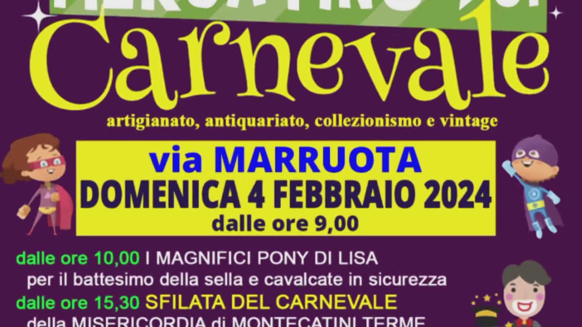 Montecatini Terme - Domenica il Mercatino del Carnevale