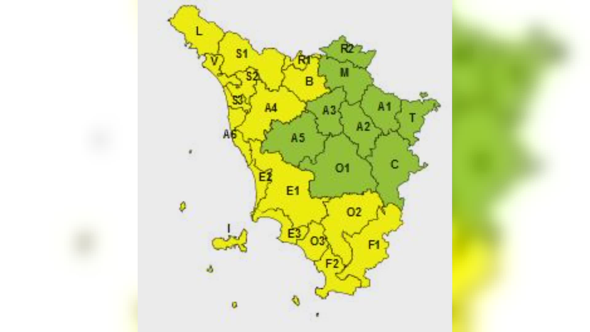 Meteo: Toscana, maltempo codice giallo per pioggia