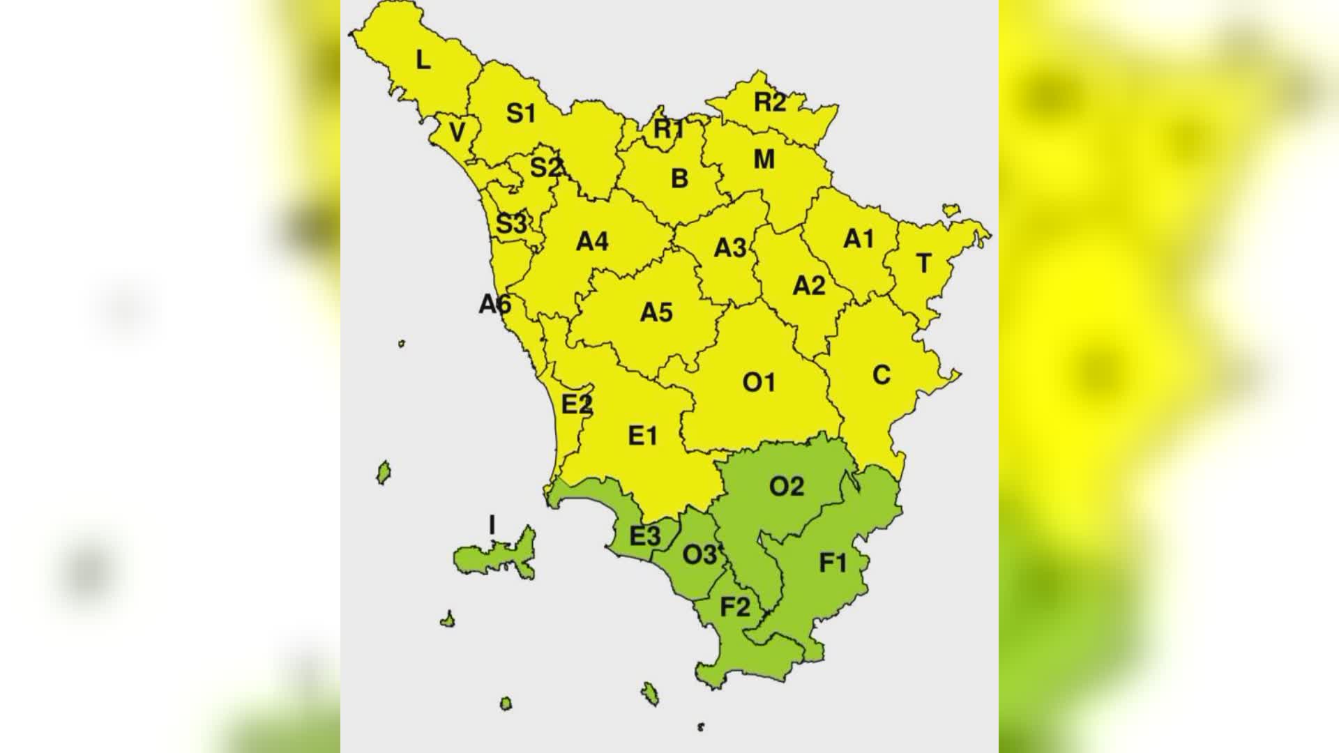 Meteo: maltempo, allerta "gialla"