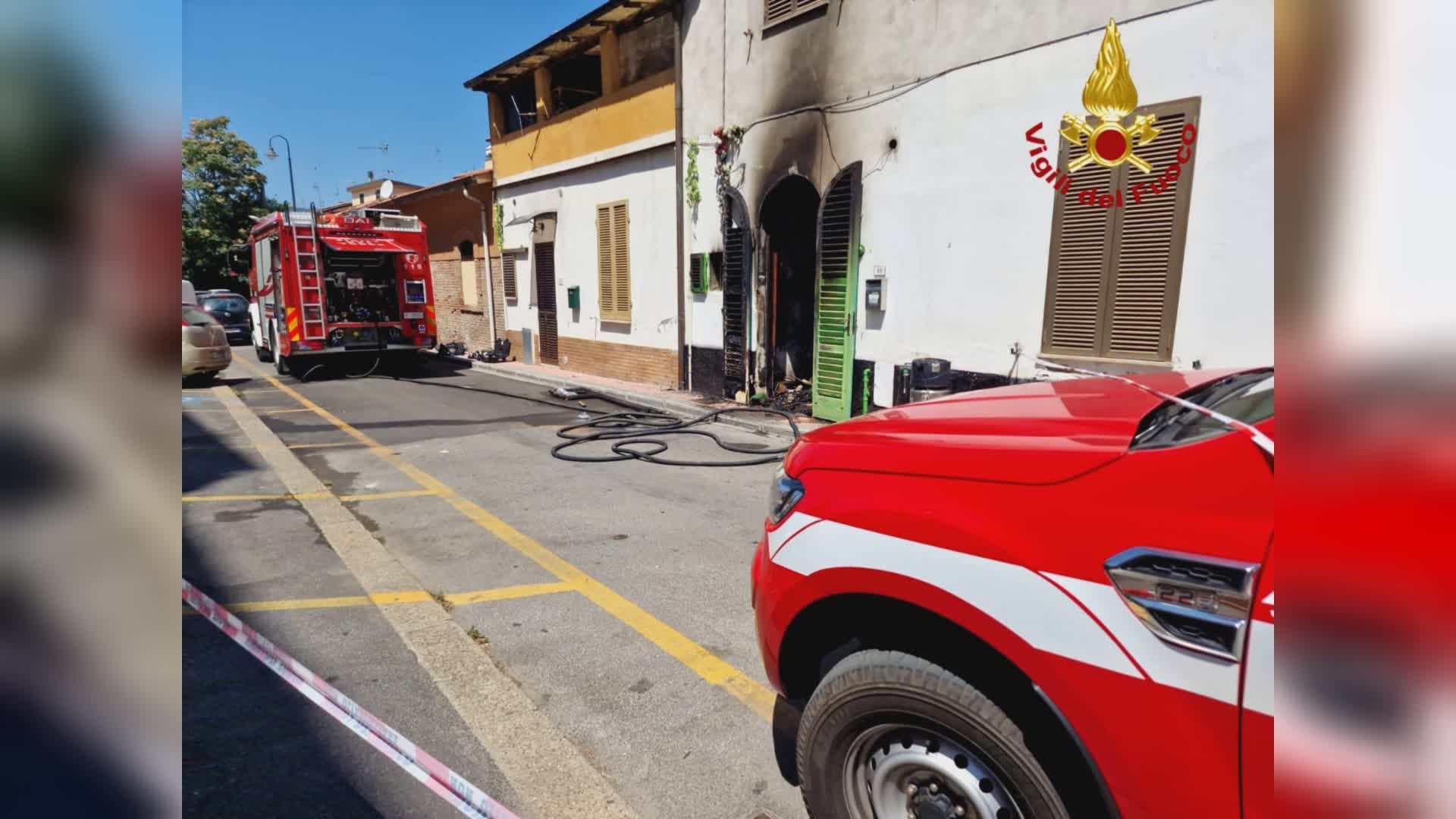 Incendio in un appartamento a Montecatini