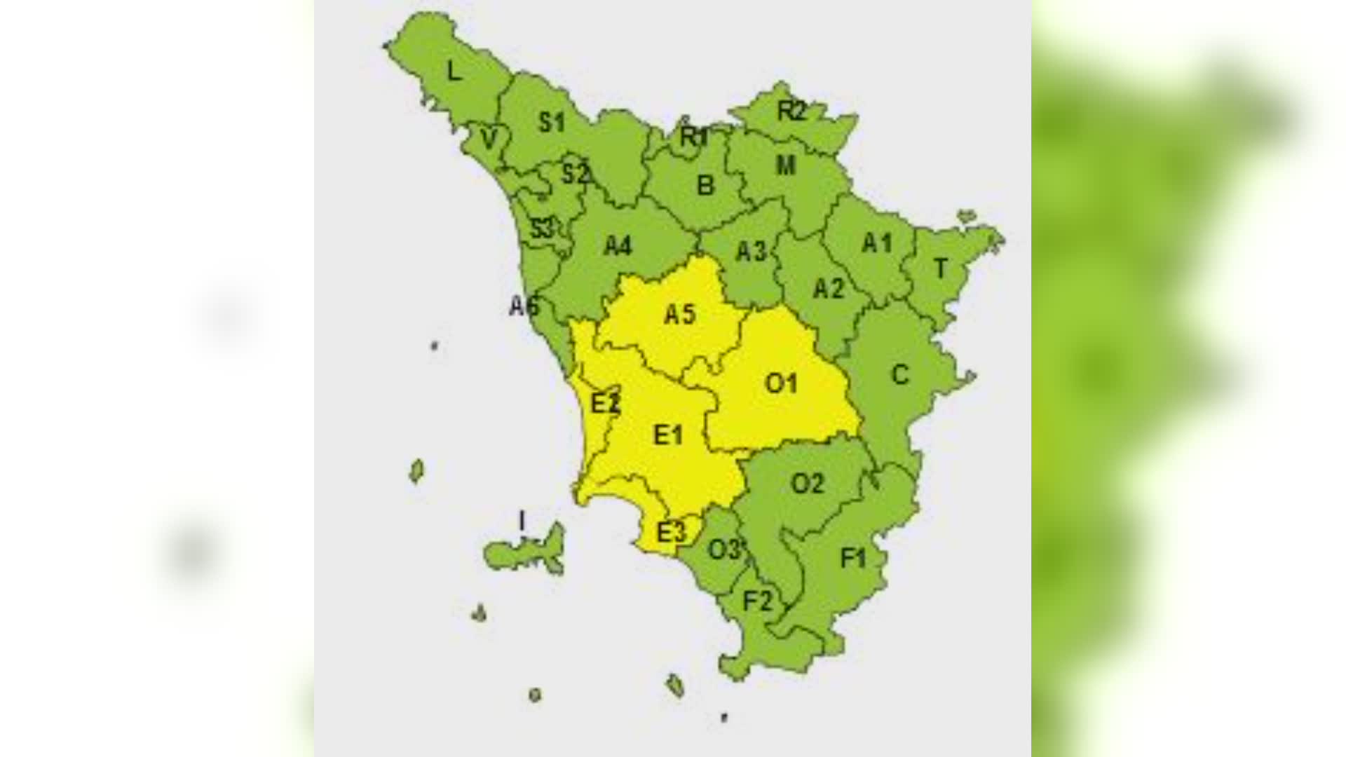 Meteo: maltempo, codice giallo per martedì