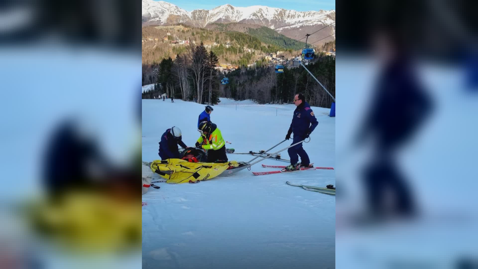 64enne soccorso sulle piste di Abetone