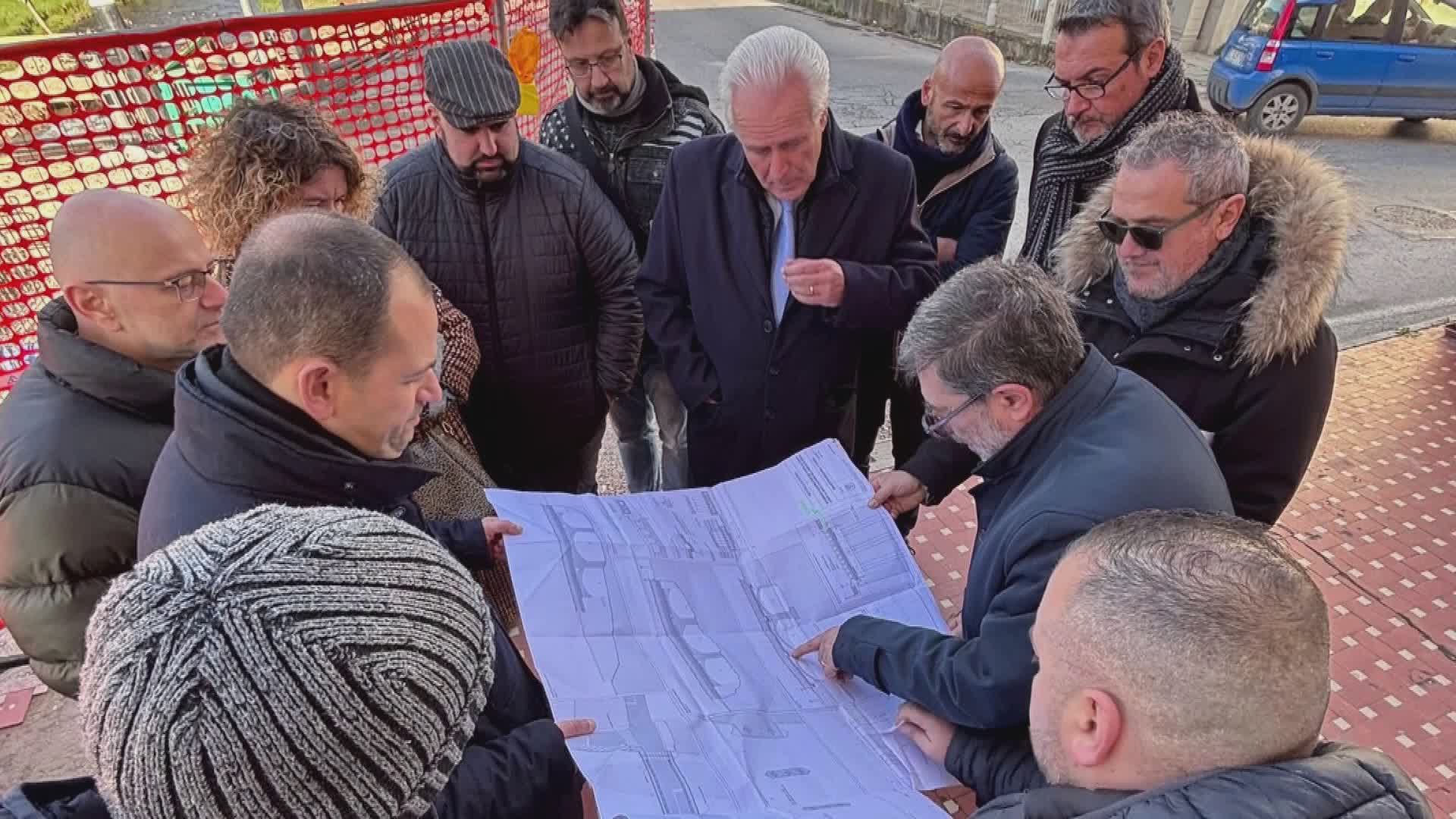 Ponte all'Abate, il presidente Giani in visita sul cantiere