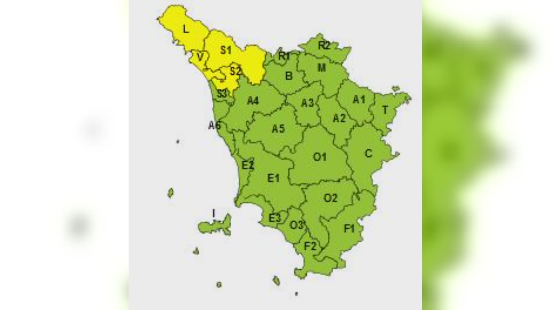 Meteo: Toscana, maltempo con pioggia forte, codice giallo