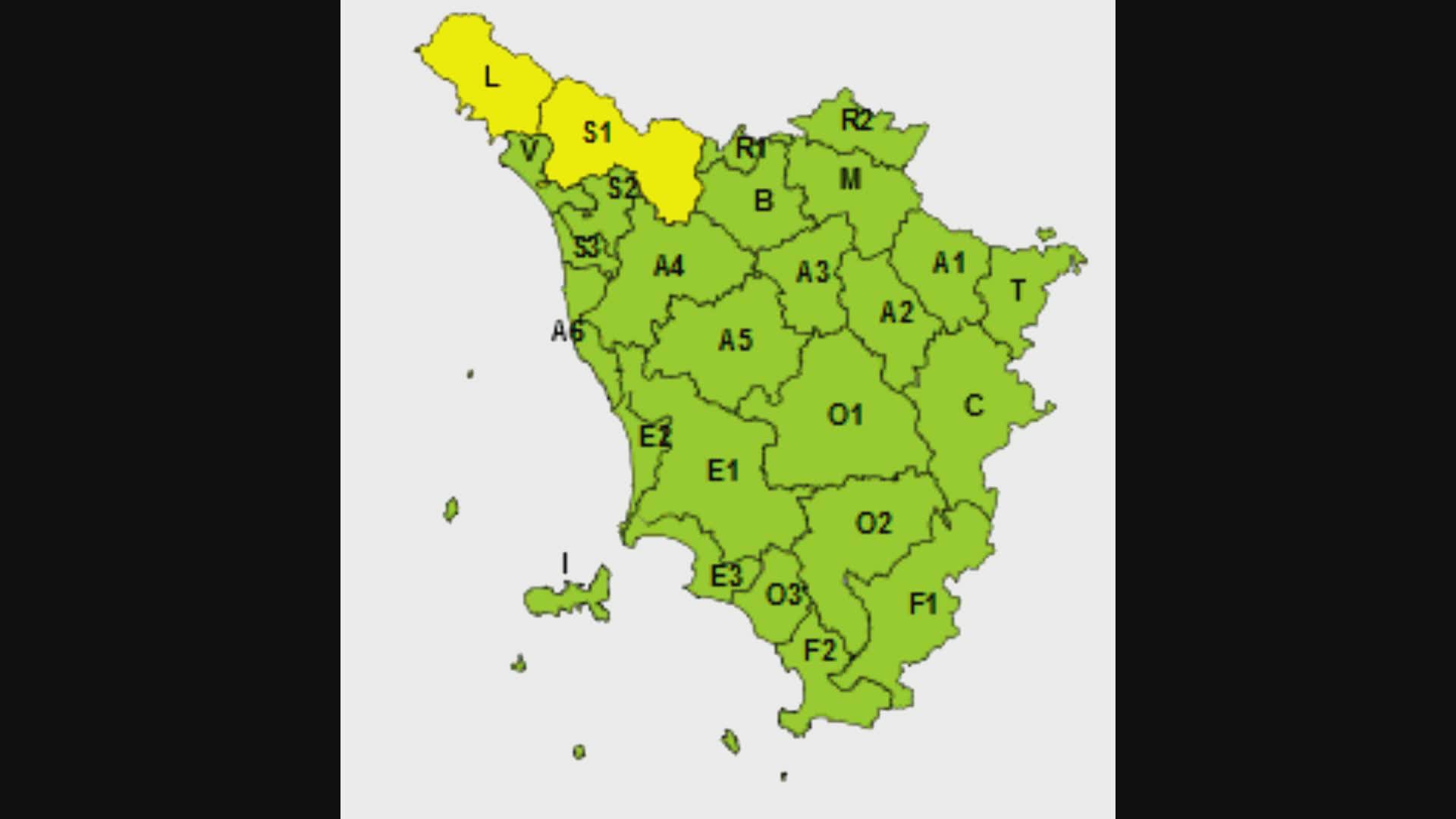 CODICE GIALLO MARTEDI’ 11 MARZO